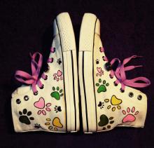 Zapatillas converse blancas pisada gato