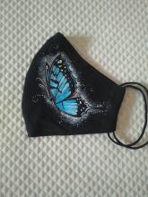 Mascarilla negra mariposa