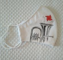 Mascarilla adulto pintada a mano